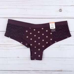Womens Panties Cheeky Underwear XS Gold Stars 554